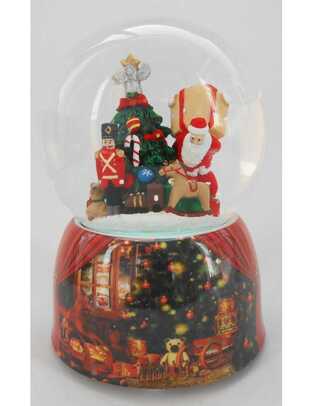 Χιονόμπαλα Μουσική Santa με Δώρο & Δέντρο (55057)