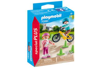 Playmobil Special Plus Παιδάκια Με Πατίνια Και Ποδήλατο BMX 70061