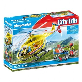 Playmobil City Life Ελικόπτερο Πρώτων Βοηθειών (71203)