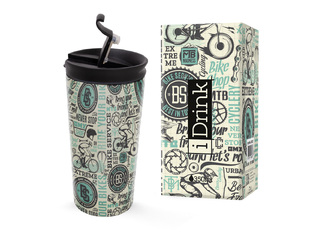 I Drink Travel Mug 350ml Bike (ID0227)