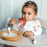 BabyOno: Εκπαιδευτικό ποτήρι με καλαμάκι 240 ml Κεραμιδί (BN1464/01)