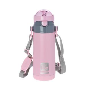 Ecolife Ανοξείδωτο Παγούρι Θερμός με Καλαμάκι Pink 400ml (33-BO-3007)