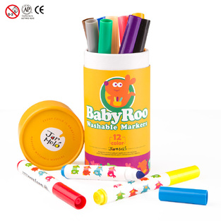 JarMelo Μαρκαδόροι Baby Roo σετ 12 χρωμ. Washable (JA90480)