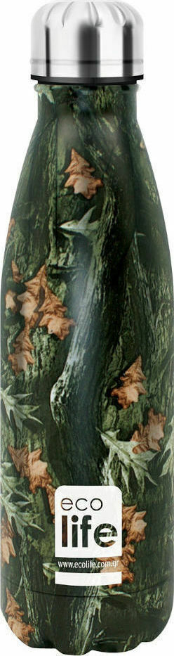 Ecolife Bottle Μπουκάλι Θερμός Leaves 0.50lt (33-BO-3023)