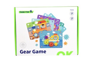 Tooky Toys Εικόνες με Γρανάζια Εκπαιδευτικό Παιχνίδι Γνώσεων από Ξύλο για 1.5+ Ετών