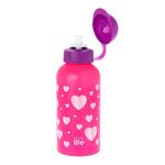 Ecolife Ανοξείδωτο Παγούρι 33-BO-2011 Hearts Pink 500ml (33-BO-2011)