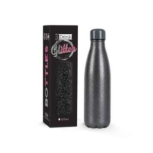 i Drink Ανοξείδωτο Παγούρι – Θερμός 500ml Glitter Black ID0029