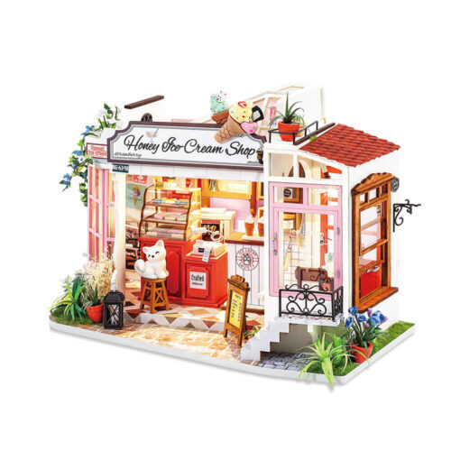 Robotime Παιχνίδι Κατασκευών Ξύλινo DIY Miniature Honey Ice Cream Shop