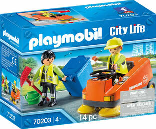 Playmobil City Life Street Sweeper Σάρωθρο Οδών Και Οδοκαθαριστές 70203