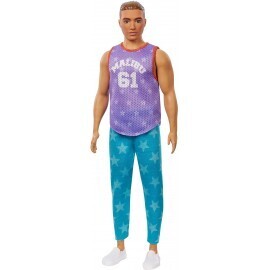 Barbie Ken Fashionistas No.165 Κούκλα Με Μωβ Μπλούζα Malibu DWK44 / GRB89