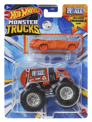 Hot Wheels Αυτοκινητάκι Monster Truck Will Trash It All