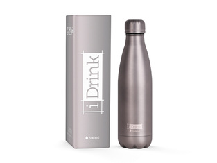 i Drink Ανοξείδωτο Παγούρι Θερμός 500ml Mat Grey (ID0019)